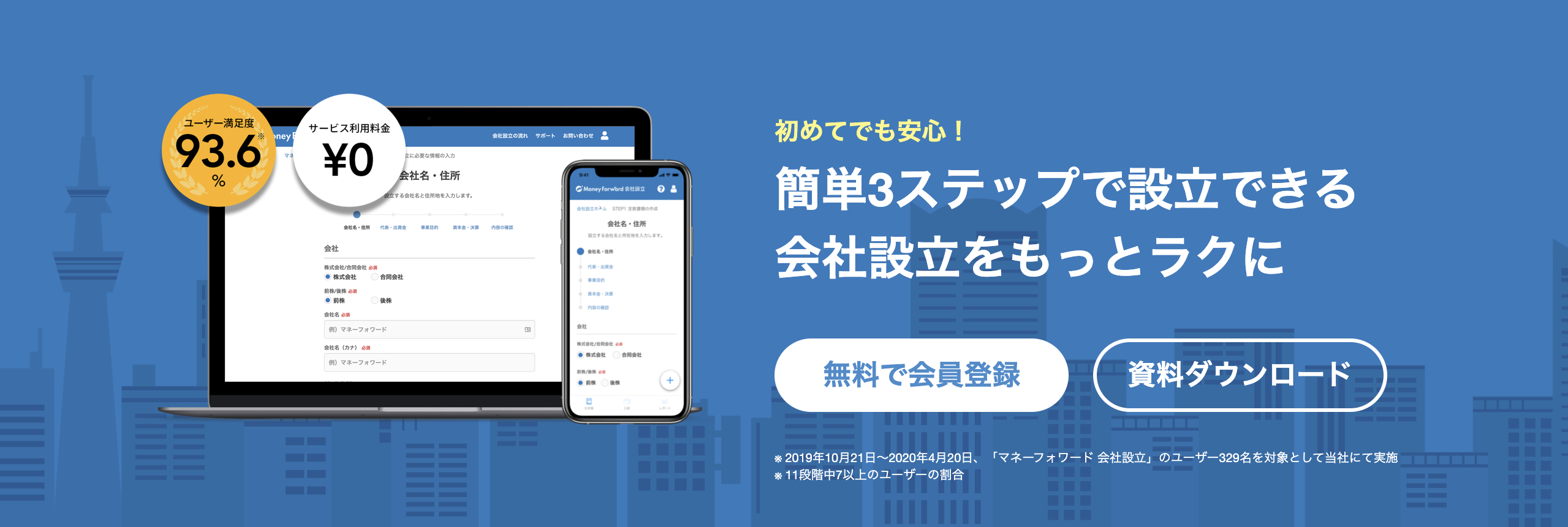 マネーフォワード会社設立で簡単に会社ができた 1 | ほまれテクノロジー